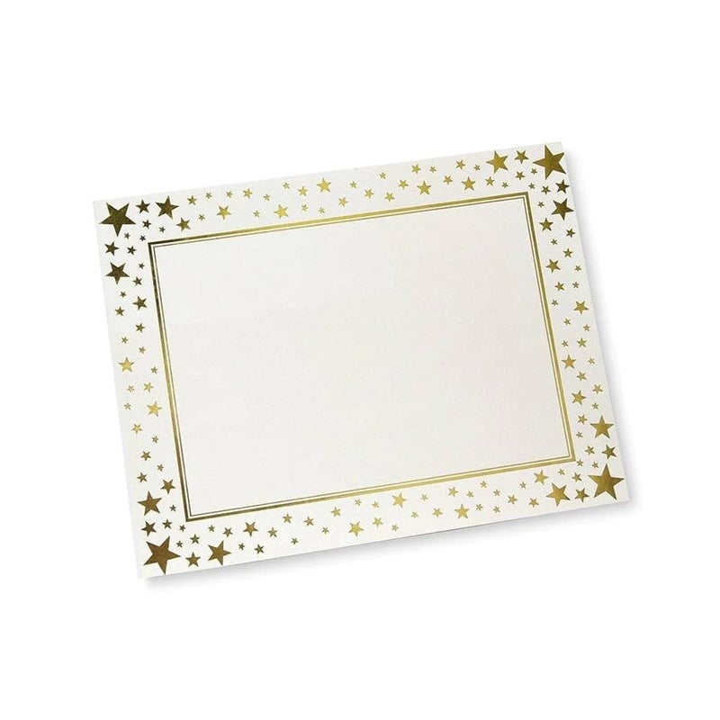 Gartner Studios Gold Star Foil Certificate Paper, 80lb 8.5â€ x 11â€, 15 Count - Image 1